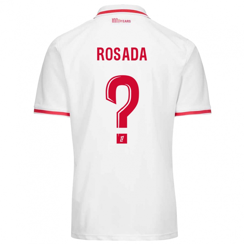 Kandiny Niño Camiseta Riley Rosada #0 Blanco Rojo 1ª Equipación 2024/25 La Camisa Chile