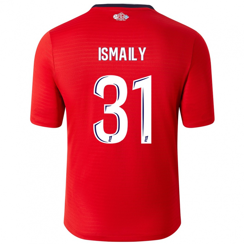 Kandiny Niño Camiseta Ismaily #31 Rojo Blanco 1ª Equipación 2024/25 La Camisa Chile