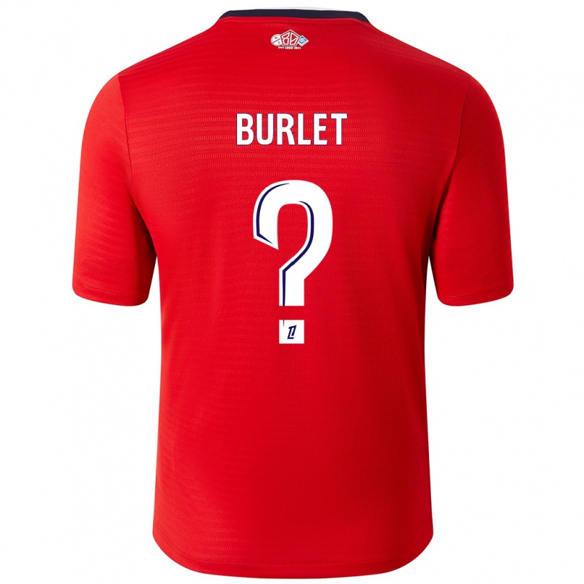 Kandiny Niño Camiseta Vincent Burlet #0 Rojo Blanco 1ª Equipación 2024/25 La Camisa Chile