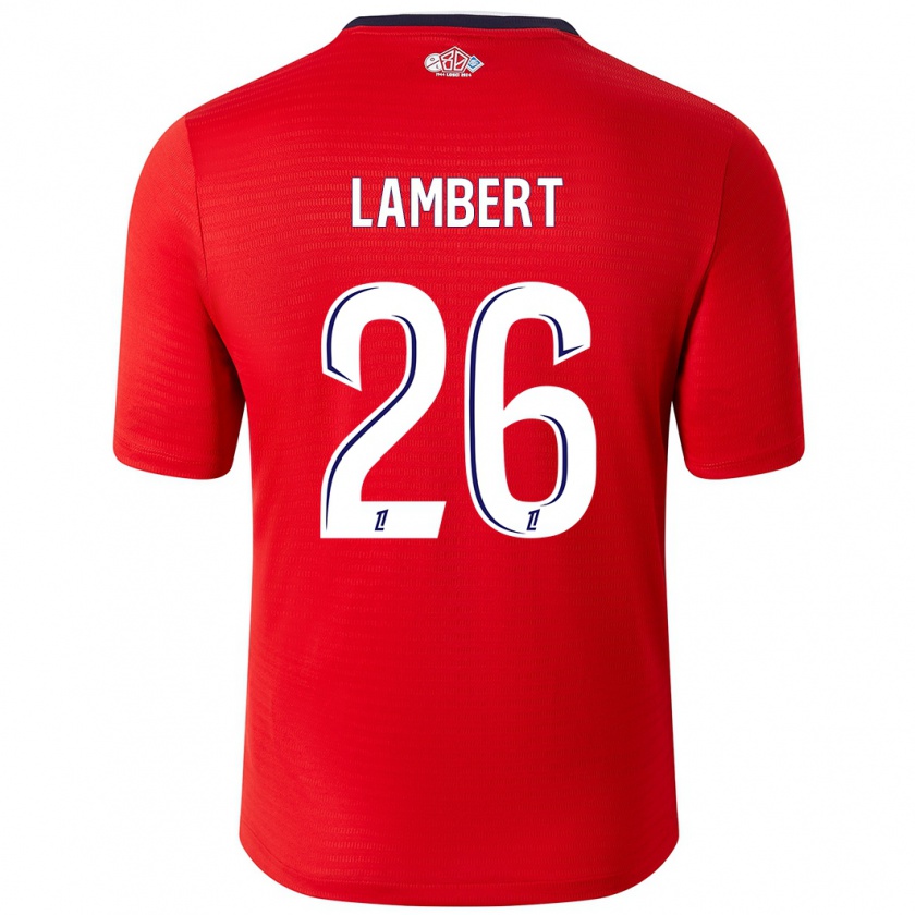 Kandiny Niño Camiseta Anaïs Lambert #26 Rojo Blanco 1ª Equipación 2024/25 La Camisa Chile