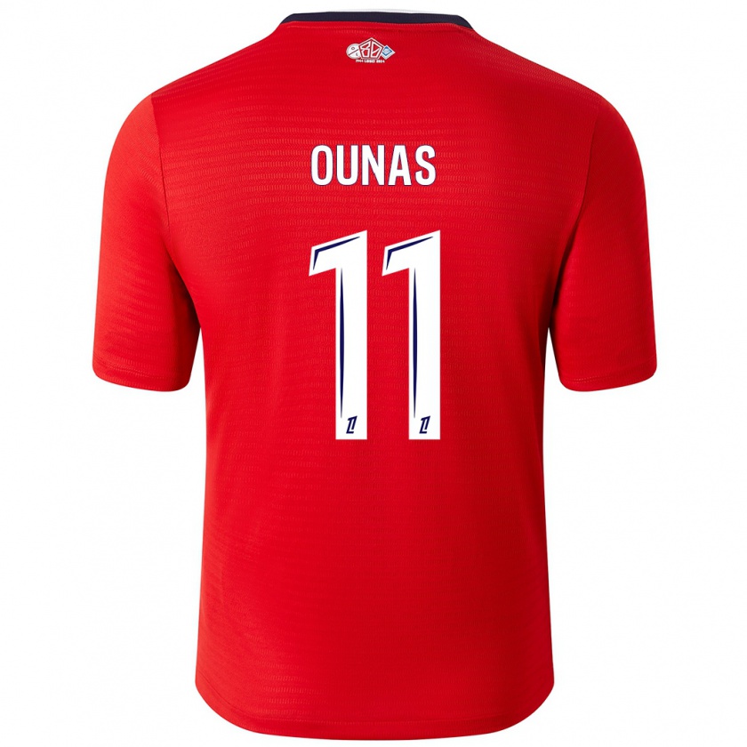 Kandiny Niño Camiseta Adam Ounas #11 Rojo Blanco 1ª Equipación 2024/25 La Camisa Chile