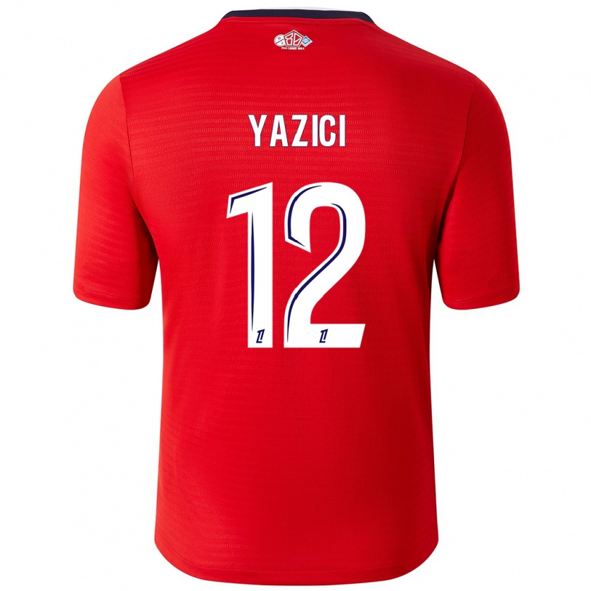 Kandiny Niño Camiseta Yusuf Yazici #12 Rojo Blanco 1ª Equipación 2024/25 La Camisa Chile