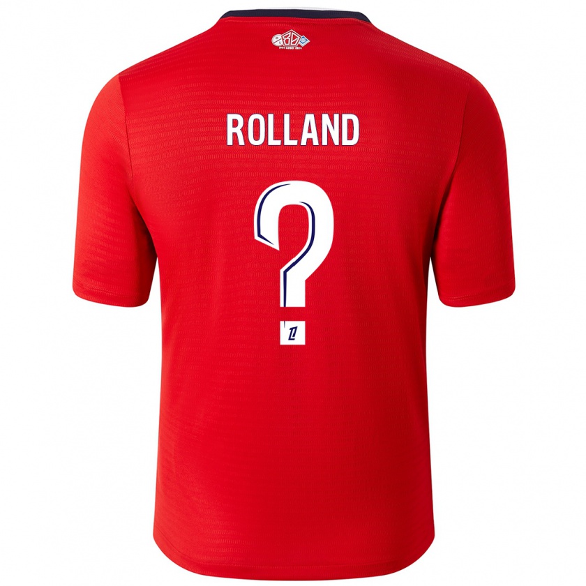 Kandiny Niño Camiseta Baptiste Rolland #0 Rojo Blanco 1ª Equipación 2024/25 La Camisa Chile