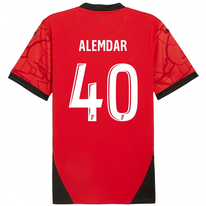 Kandiny Niño Camiseta Doğan Alemdar #40 Rojo Negro 1ª Equipación 2024/25 La Camisa Chile