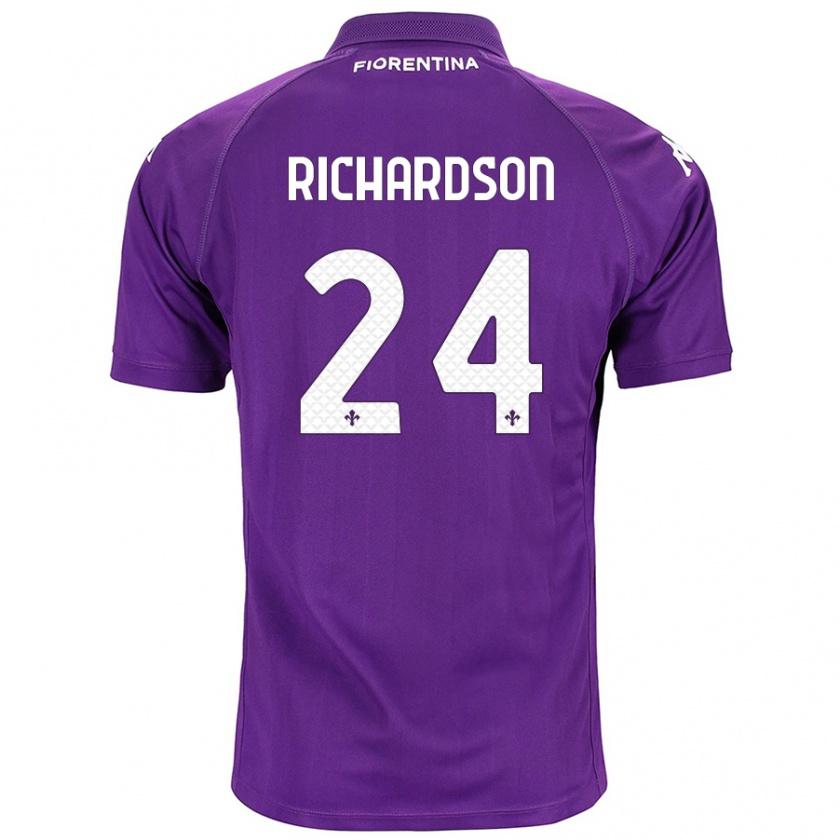 Kandiny Niño Camiseta Amir Richardson #24 Morado 1ª Equipación 2024/25 La Camisa Chile