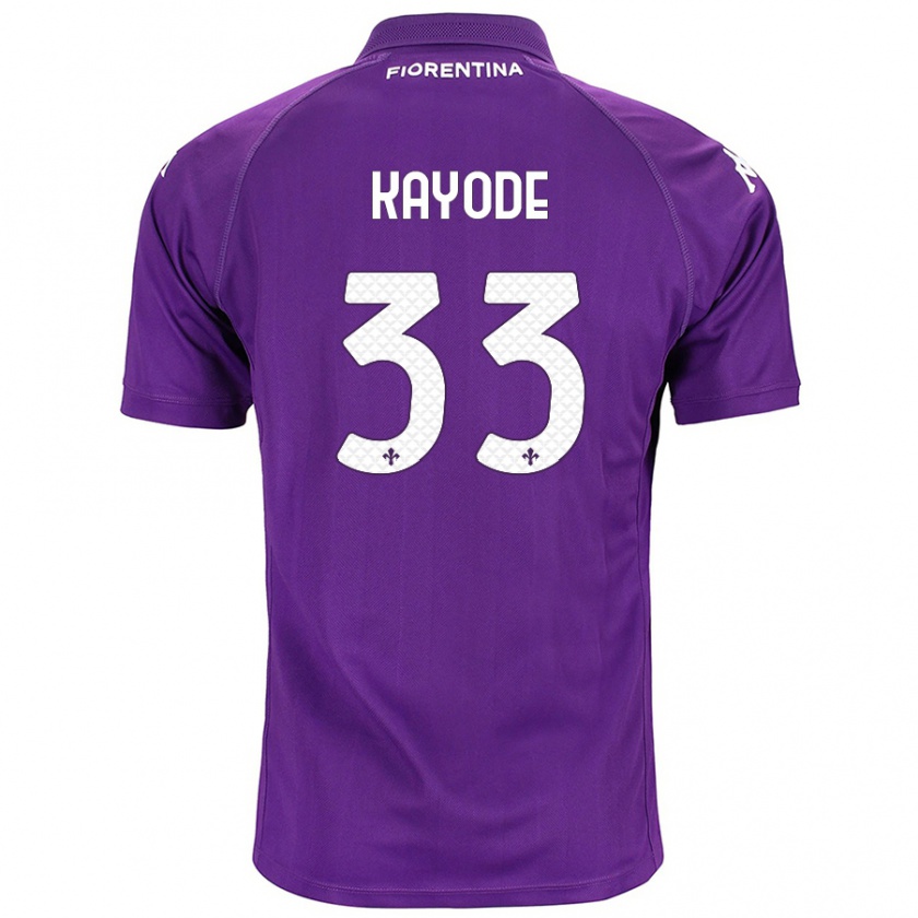 Kandiny Niño Camiseta Michael Kayode #33 Morado 1ª Equipación 2024/25 La Camisa Chile