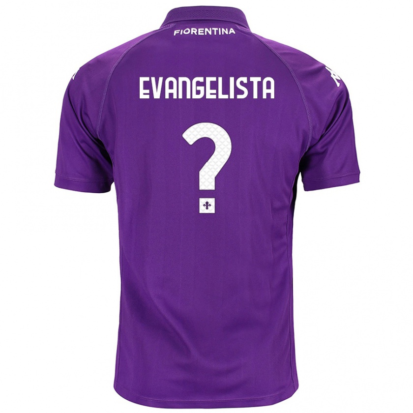 Kandiny Niño Camiseta Carlo Evangelista #0 Morado 1ª Equipación 2024/25 La Camisa Chile