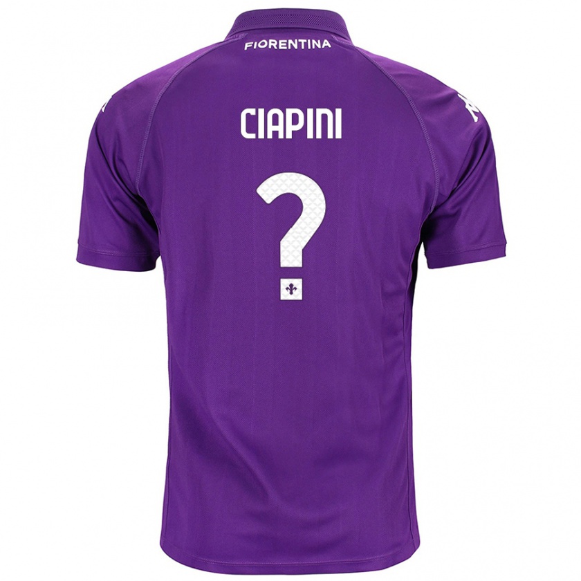 Kandiny Niño Camiseta Adriano Ciapini #0 Morado 1ª Equipación 2024/25 La Camisa Chile