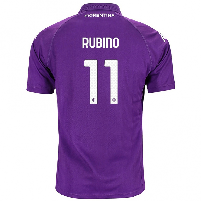 Kandiny Niño Camiseta Tommaso Rubino #11 Morado 1ª Equipación 2024/25 La Camisa Chile