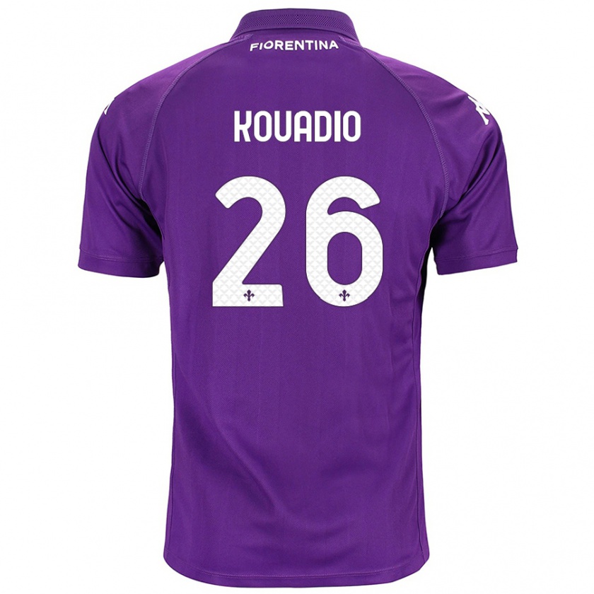 Kandiny Niño Camiseta Eddy Kouadio #26 Morado 1ª Equipación 2024/25 La Camisa Chile