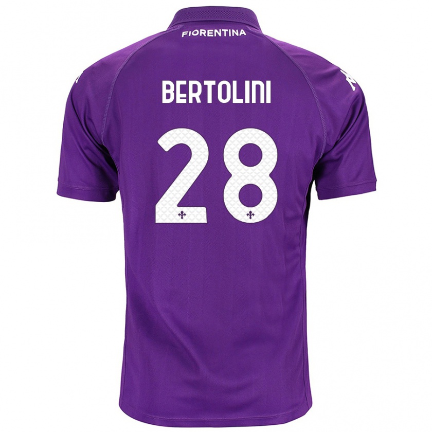 Kandiny Niño Camiseta Gabriele Bertolini #28 Morado 1ª Equipación 2024/25 La Camisa Chile