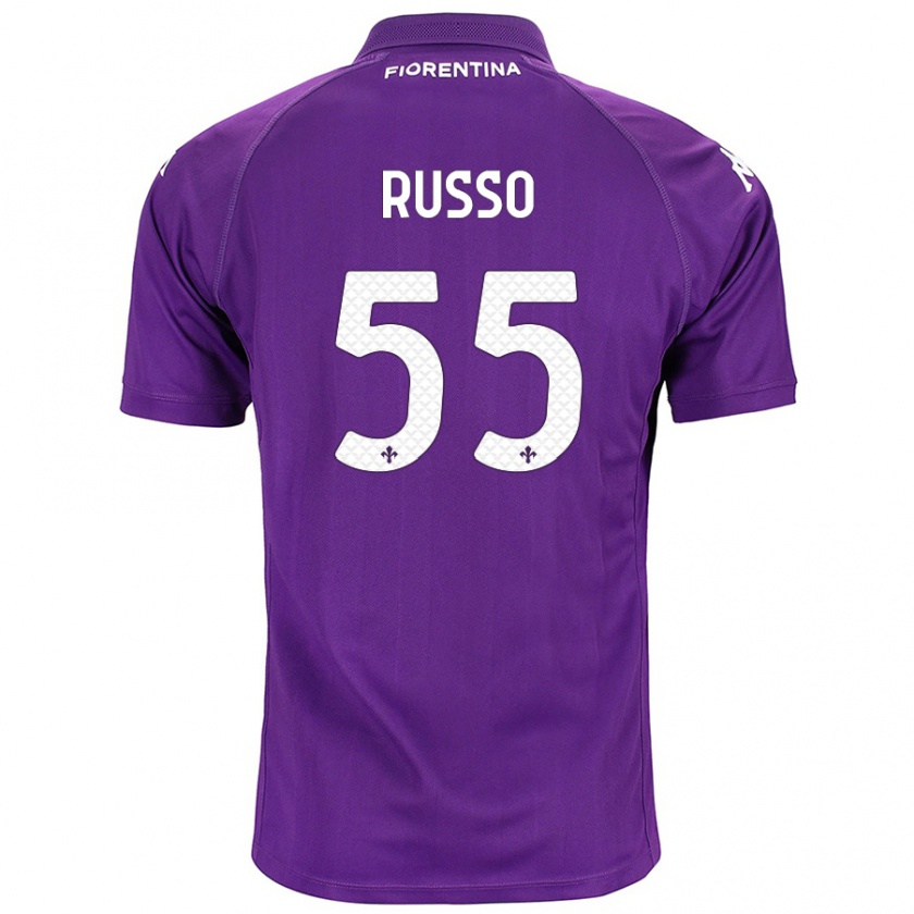 Kandiny Niño Camiseta Federica Russo #55 Morado 1ª Equipación 2024/25 La Camisa Chile