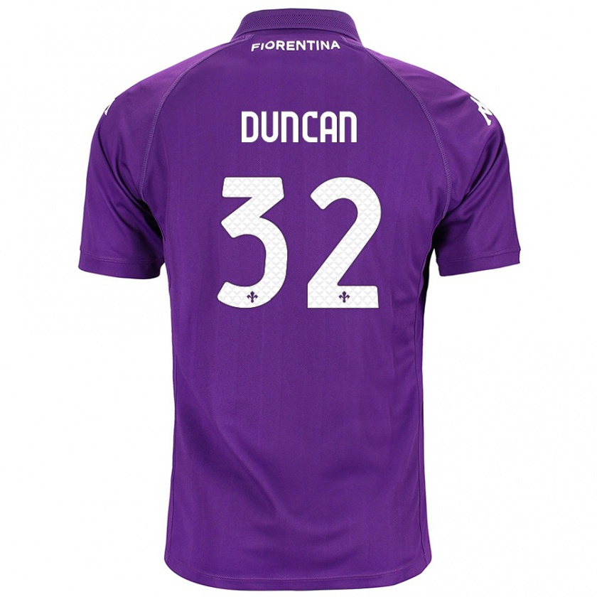 Kandiny Niño Camiseta Alfred Duncan #32 Morado 1ª Equipación 2024/25 La Camisa Chile