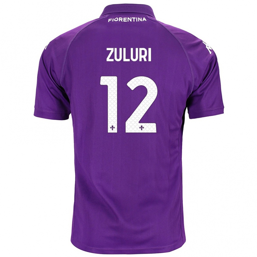 Kandiny Niño Camiseta Athena Zuluri #12 Morado 1ª Equipación 2024/25 La Camisa Chile