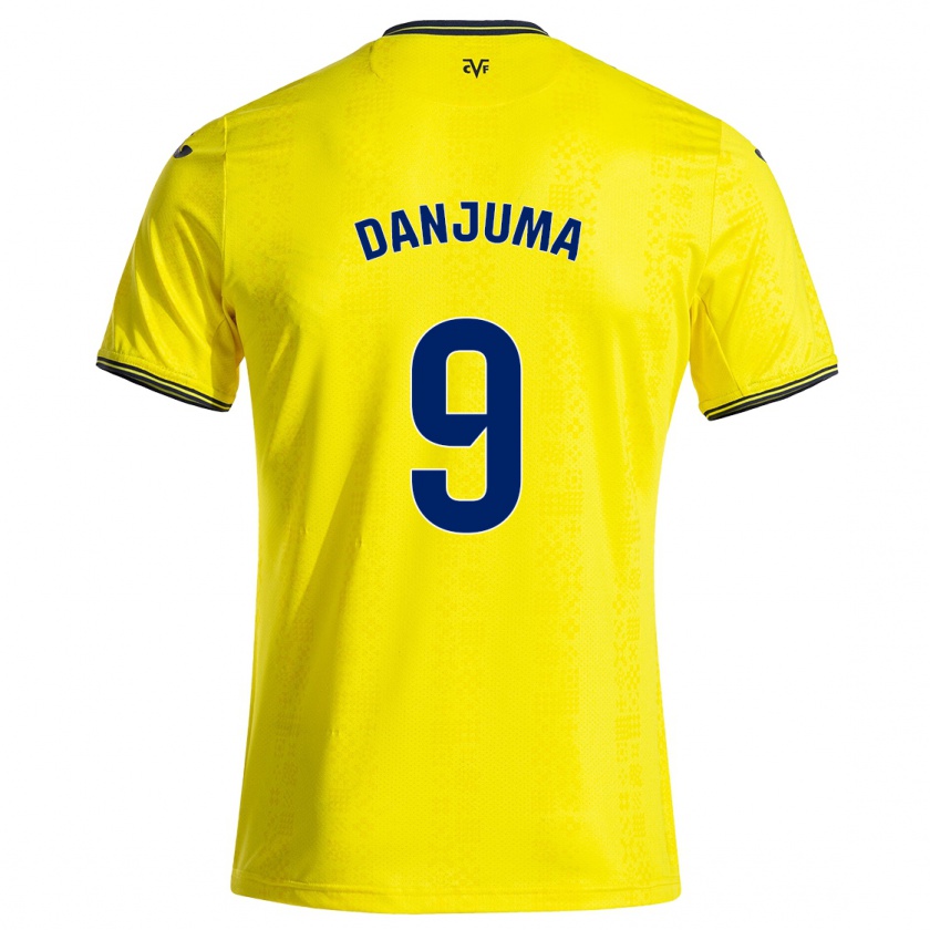 Kandiny Niño Camiseta Arnaut Danjuma #9 Amarillo Negro 1ª Equipación 2024/25 La Camisa Chile