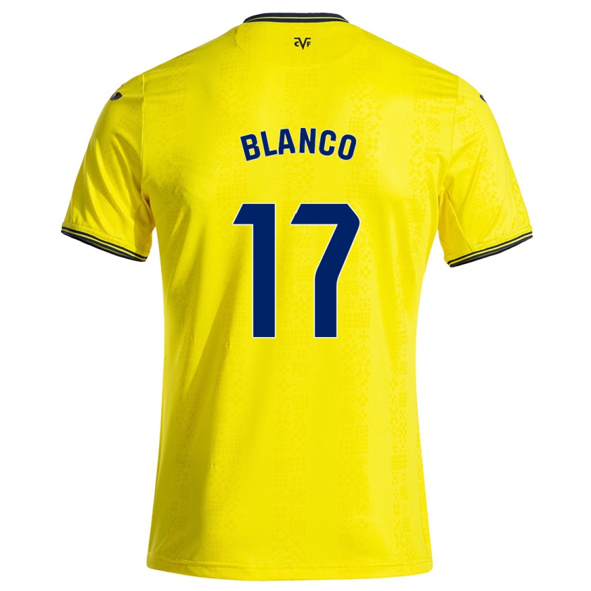 Kandiny Niño Camiseta Fabio Blanco #17 Amarillo Negro 1ª Equipación 2024/25 La Camisa Chile