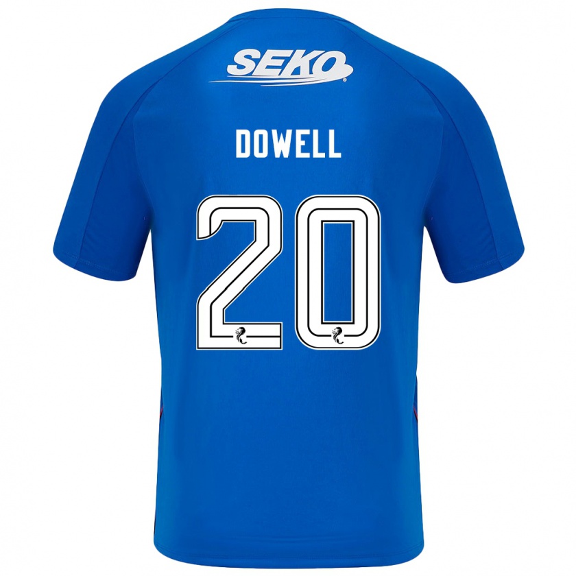 Kandiny Niño Camiseta Kieran Dowell #20 Azul Oscuro 1ª Equipación 2024/25 La Camisa Chile