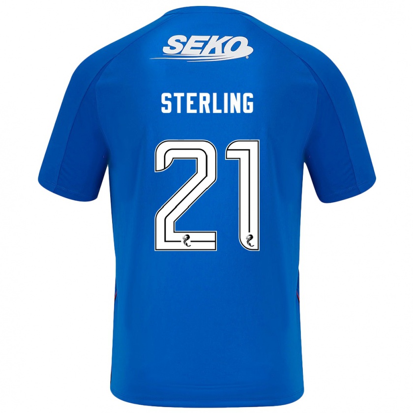 Kandiny Niño Camiseta Dujon Sterling #21 Azul Oscuro 1ª Equipación 2024/25 La Camisa Chile