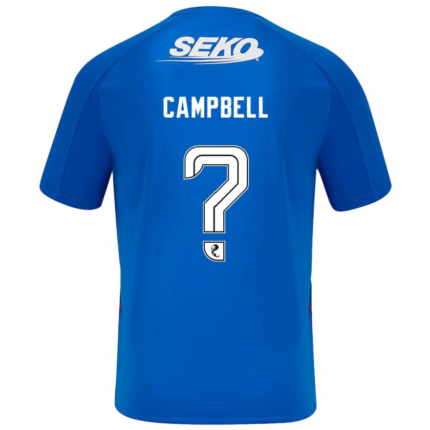 Kandiny Niño Camiseta Connor Campbell #0 Azul Oscuro 1ª Equipación 2024/25 La Camisa Chile