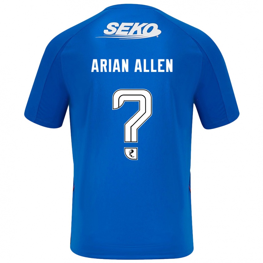 Kandiny Niño Camiseta Arian Allen #0 Azul Oscuro 1ª Equipación 2024/25 La Camisa Chile