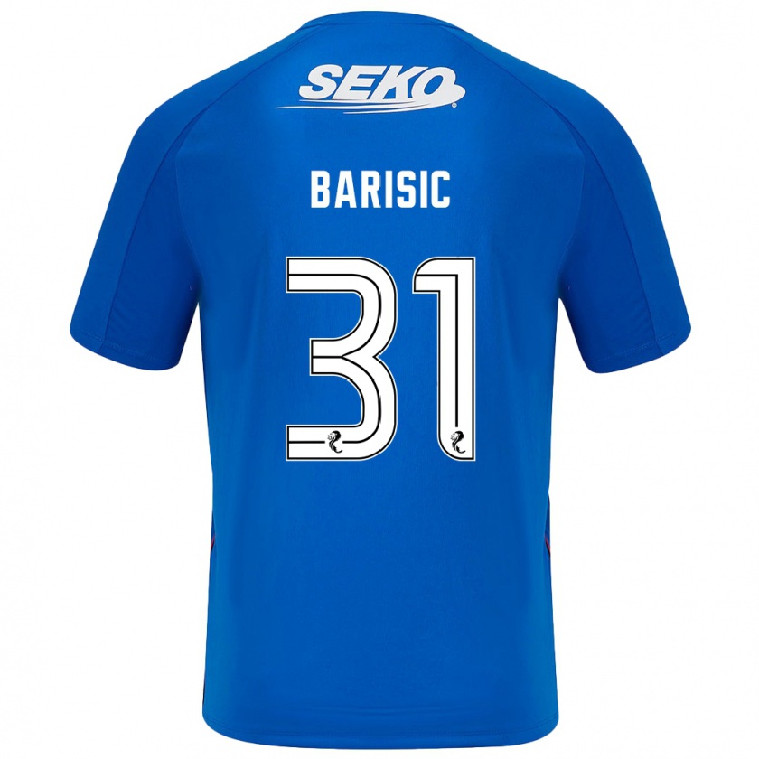 Kandiny Niño Camiseta Borna Barisic #31 Azul Oscuro 1ª Equipación 2024/25 La Camisa Chile