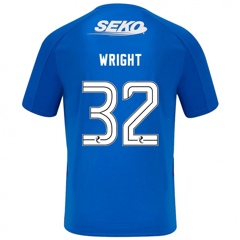 Kandiny Niño Camiseta Kieran Wright #32 Azul Oscuro 1ª Equipación 2024/25 La Camisa Chile