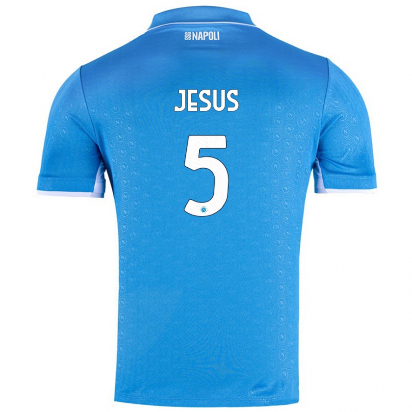 Kandiny Niño Camiseta Juan Jesus #5 Azul Cielo 1ª Equipación 2024/25 La Camisa Chile