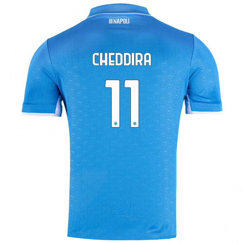 Kandiny Niño Camiseta Walid Cheddira #11 Azul Cielo 1ª Equipación 2024/25 La Camisa Chile