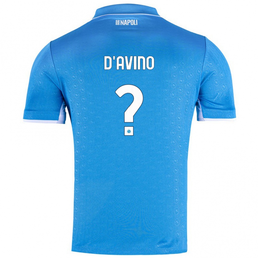 Kandiny Niño Camiseta Luigi D'avino #0 Azul Cielo 1ª Equipación 2024/25 La Camisa Chile