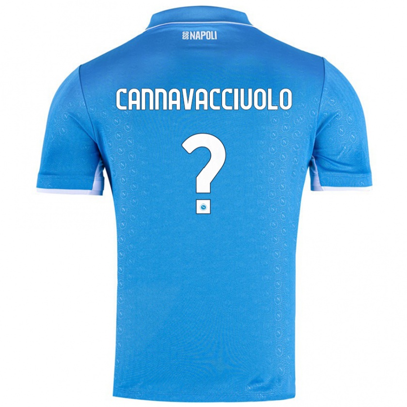 Kandiny Niño Camiseta Luigi Pio Cannavacciuolo #0 Azul Cielo 1ª Equipación 2024/25 La Camisa Chile