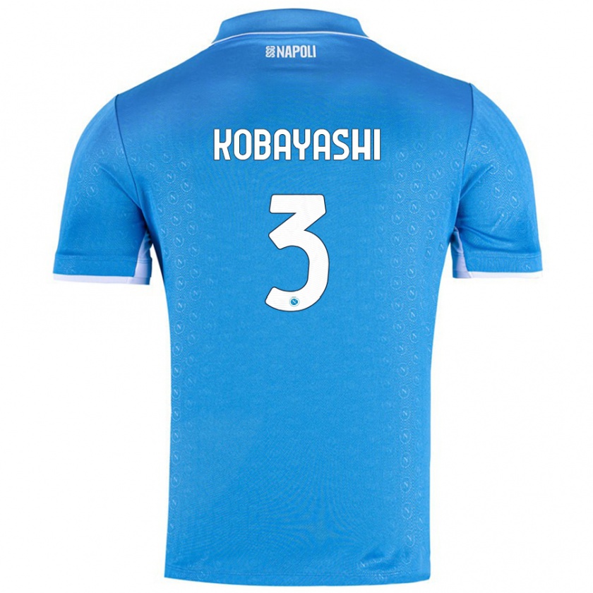 Kandiny Niño Camiseta Miharu Kobayashi #3 Azul Cielo 1ª Equipación 2024/25 La Camisa Chile