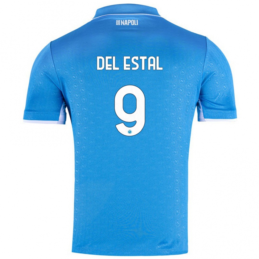 Kandiny Niño Camiseta Eli Del Estal #9 Azul Cielo 1ª Equipación 2024/25 La Camisa Chile