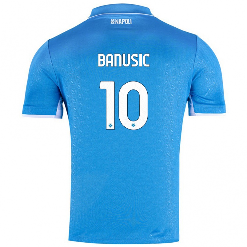 Kandiny Niño Camiseta Marija Banušić #10 Azul Cielo 1ª Equipación 2024/25 La Camisa Chile