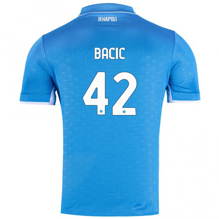 Kandiny Niño Camiseta Doris Bačić #42 Azul Cielo 1ª Equipación 2024/25 La Camisa Chile