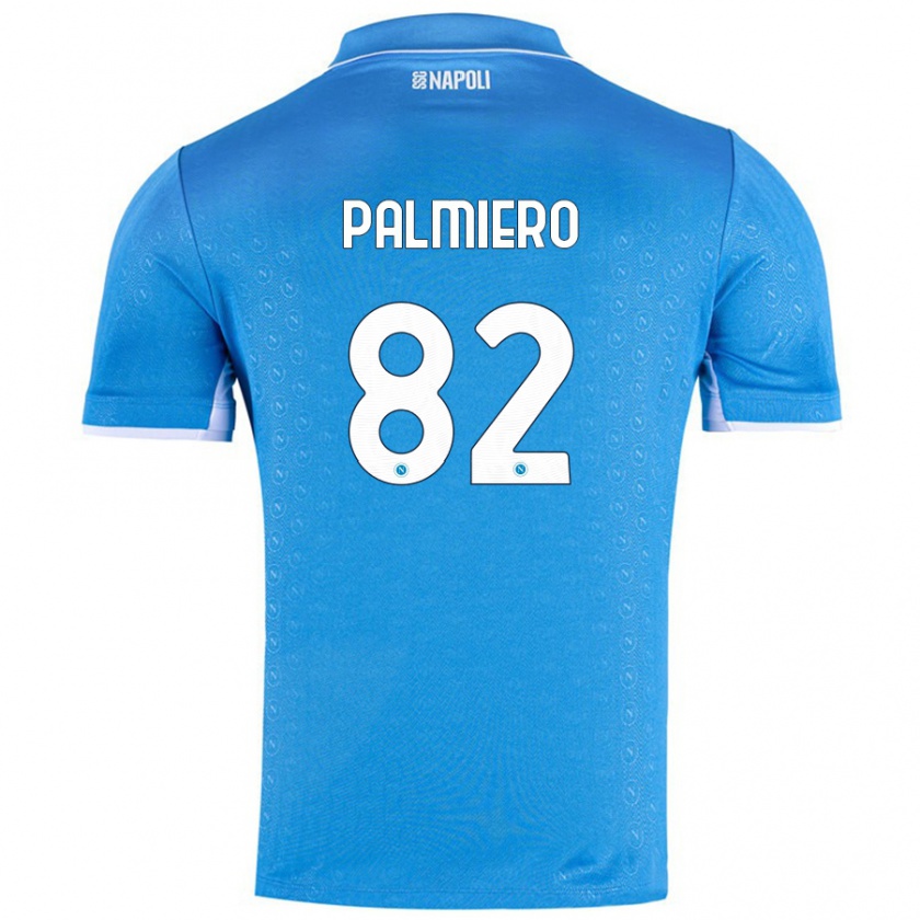 Kandiny Niño Camiseta Luca Palmiero #82 Azul Cielo 1ª Equipación 2024/25 La Camisa Chile