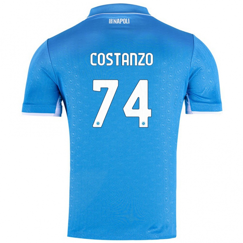 Kandiny Niño Camiseta Davide Costanzo #74 Azul Cielo 1ª Equipación 2024/25 La Camisa Chile