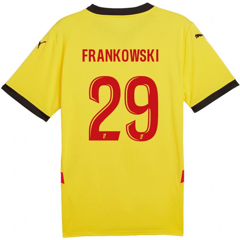 Kandiny Niño Camiseta Przemyslaw Frankowski #29 Amarillo Rojo 1ª Equipación 2024/25 La Camisa Chile