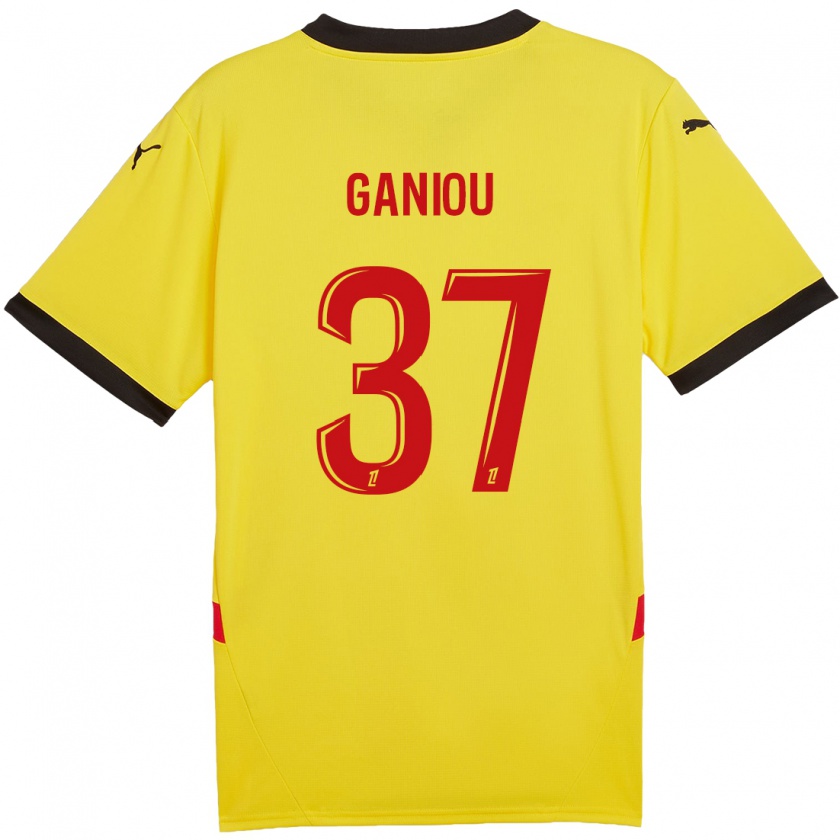 Kandiny Niño Camiseta Ismaëlo Ganiou #37 Amarillo Rojo 1ª Equipación 2024/25 La Camisa Chile