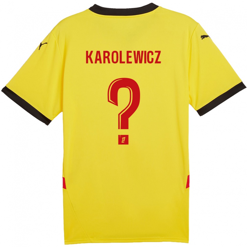 Kandiny Niño Camiseta Roman Karolewicz #0 Amarillo Rojo 1ª Equipación 2024/25 La Camisa Chile