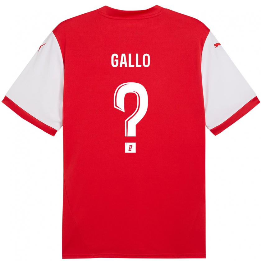 Kandiny Niño Camiseta Noan Gallo #0 Rojo Blanco 1ª Equipación 2024/25 La Camisa Chile