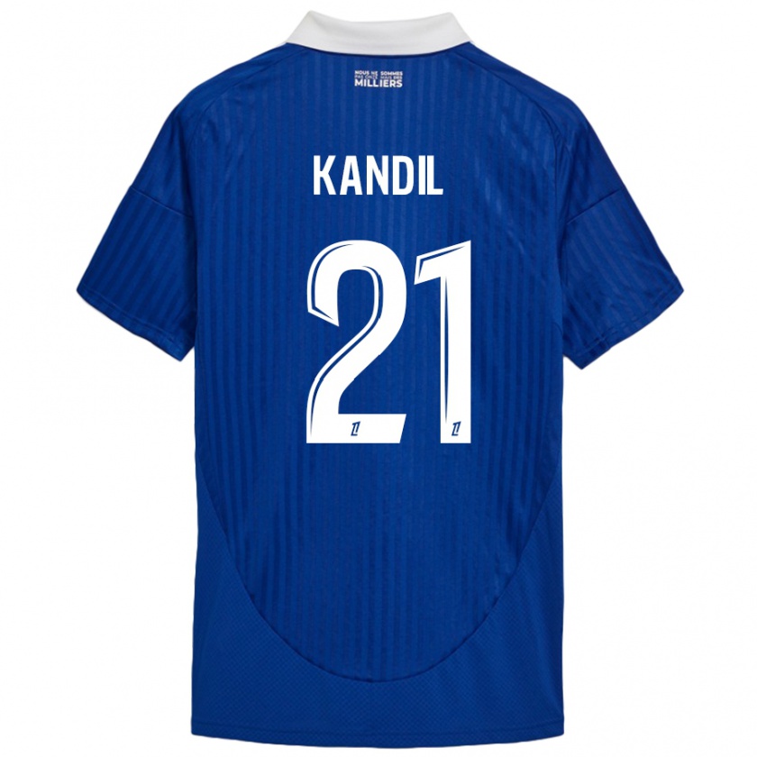 Kandiny Niño Camiseta Nordine Kandil #21 Azul Blanco 1ª Equipación 2024/25 La Camisa Chile