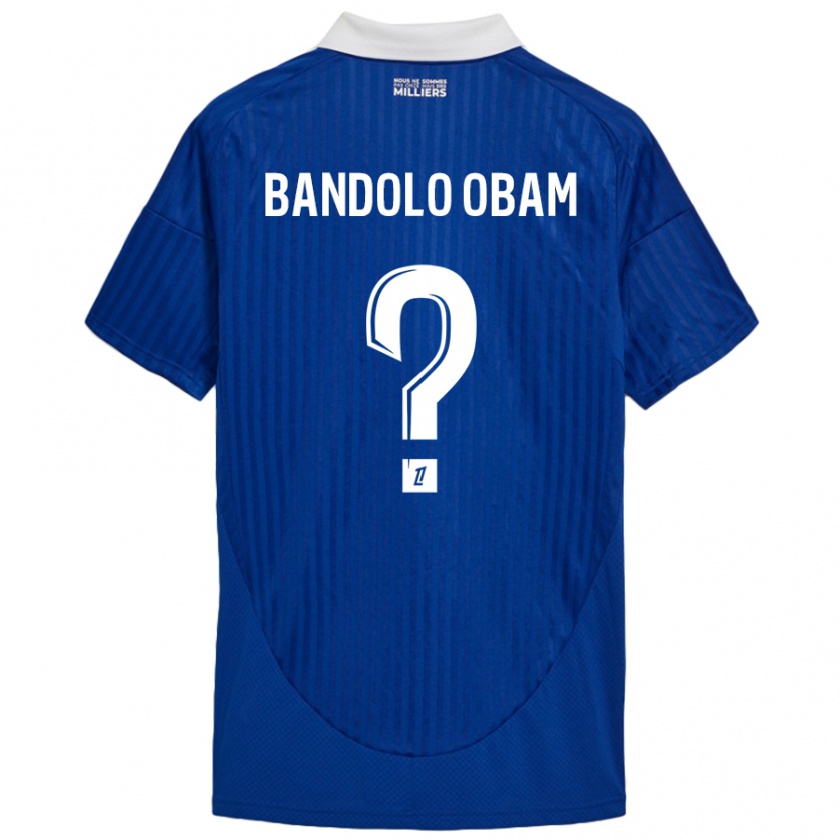 Kandiny Niño Camiseta Randy Bandolo Obam #0 Azul Blanco 1ª Equipación 2024/25 La Camisa Chile