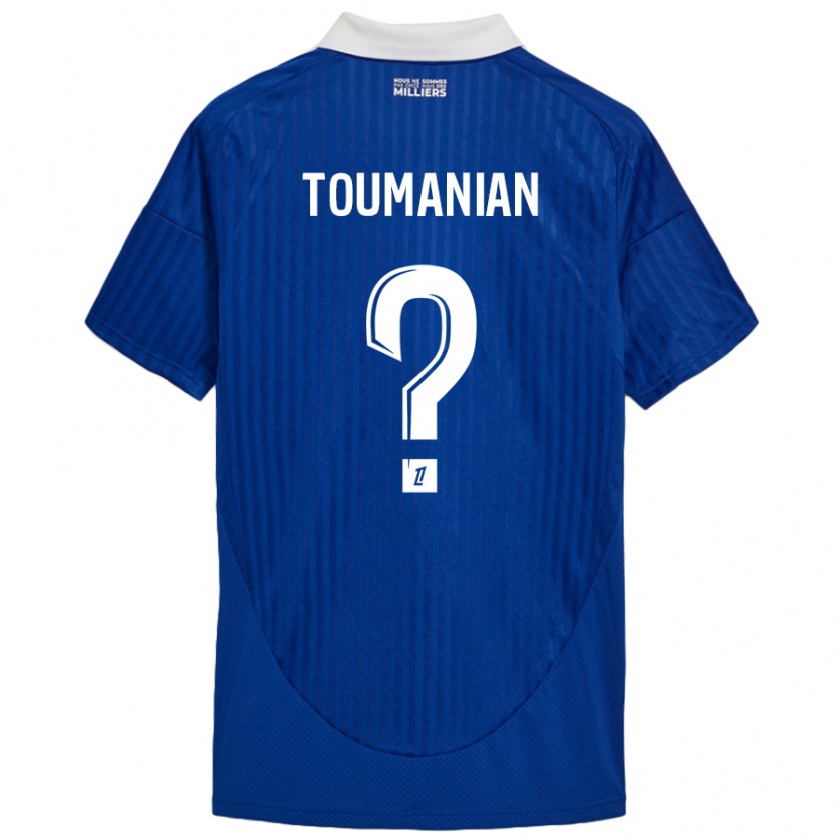 Kandiny Niño Camiseta Anthony Toumanian #0 Azul Blanco 1ª Equipación 2024/25 La Camisa Chile