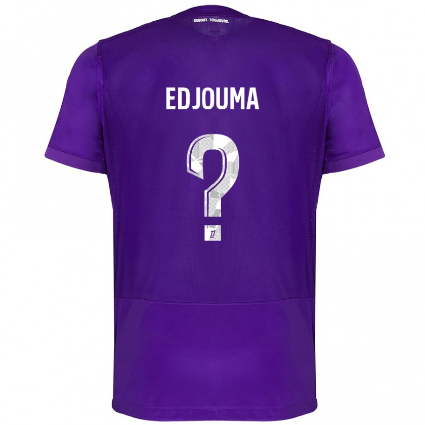 Kandiny Niño Camiseta Noah Edjouma #0 Morado Blanco 1ª Equipación 2024/25 La Camisa Chile