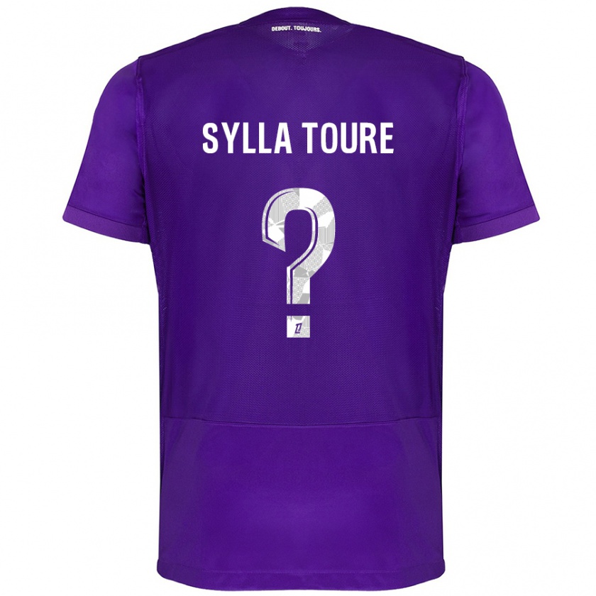 Kandiny Niño Camiseta Ismael Sylla Touré #0 Morado Blanco 1ª Equipación 2024/25 La Camisa Chile