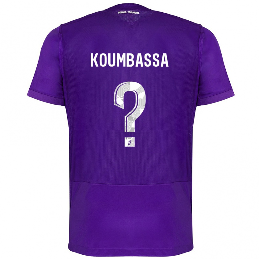 Kandiny Niño Camiseta Seny Koumbassa #0 Morado Blanco 1ª Equipación 2024/25 La Camisa Chile