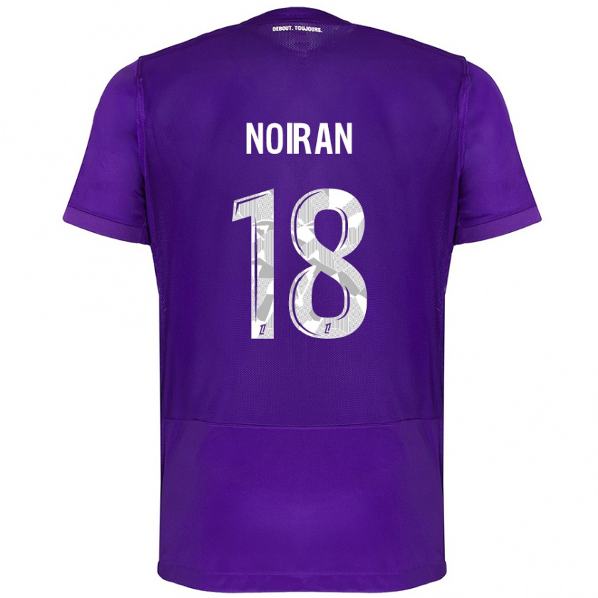 Kandiny Niño Camiseta Clara Noiran #18 Morado Blanco 1ª Equipación 2024/25 La Camisa Chile