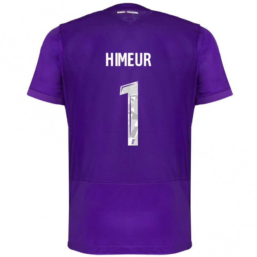 Kandiny Niño Camiseta Thomas Himeur #1 Morado Blanco 1ª Equipación 2024/25 La Camisa Chile