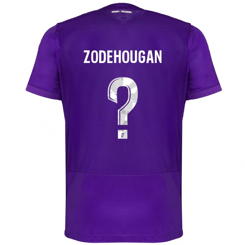 Kandiny Niño Camiseta Yanis Zodehougan #0 Morado Blanco 1ª Equipación 2024/25 La Camisa Chile