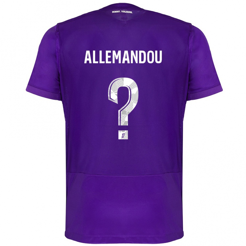 Kandiny Niño Camiseta Teddy Allemandou #0 Morado Blanco 1ª Equipación 2024/25 La Camisa Chile